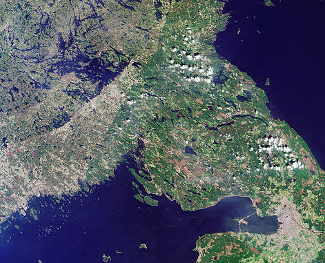 Satellitenbild NASA Ostsee + St. Petersburg